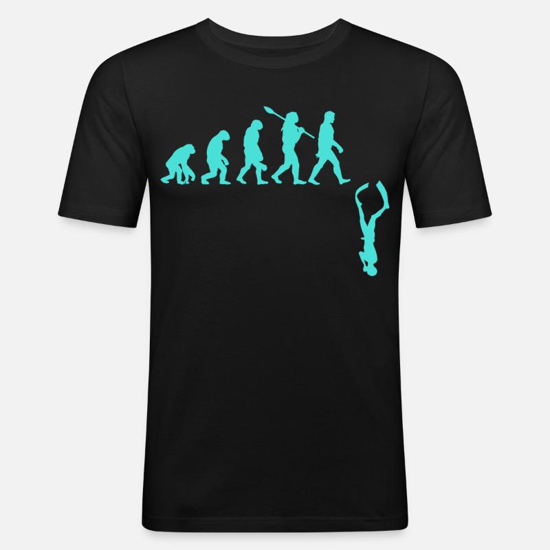 Évolution de l’apnée - T-shirt près du corps Homme - noir