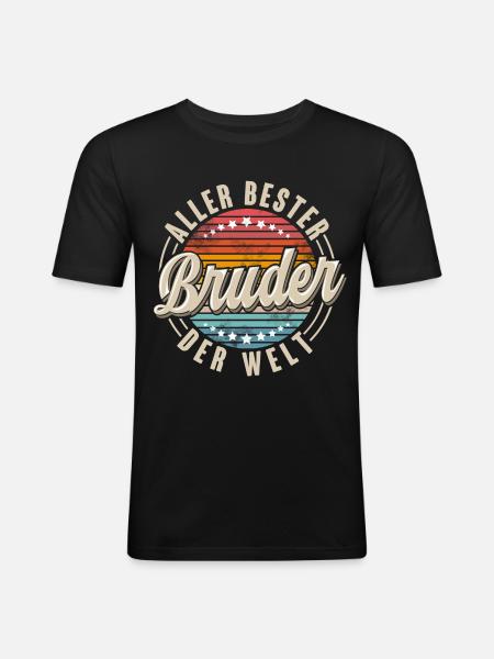 Aller Bester Bruder Der Welt. - Männer Slim Fit T-Shirt - Schwarz