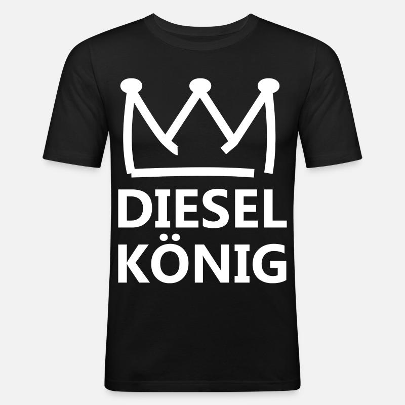 Roi du diesel - T-shirt près du corps Homme - noir