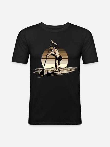 Standup Paddle - SUP - T-shirt près du corps Homme - noir