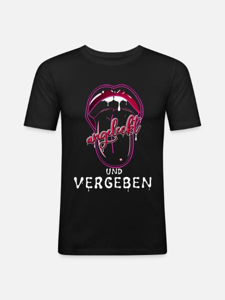 Verliebt - Männer Slim Fit T-Shirt - Schwarz