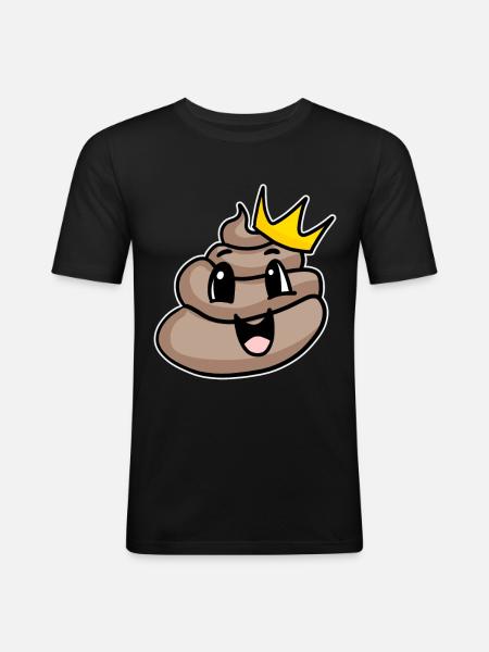 Poop King - Men's Slim Fit T-Shirt - black