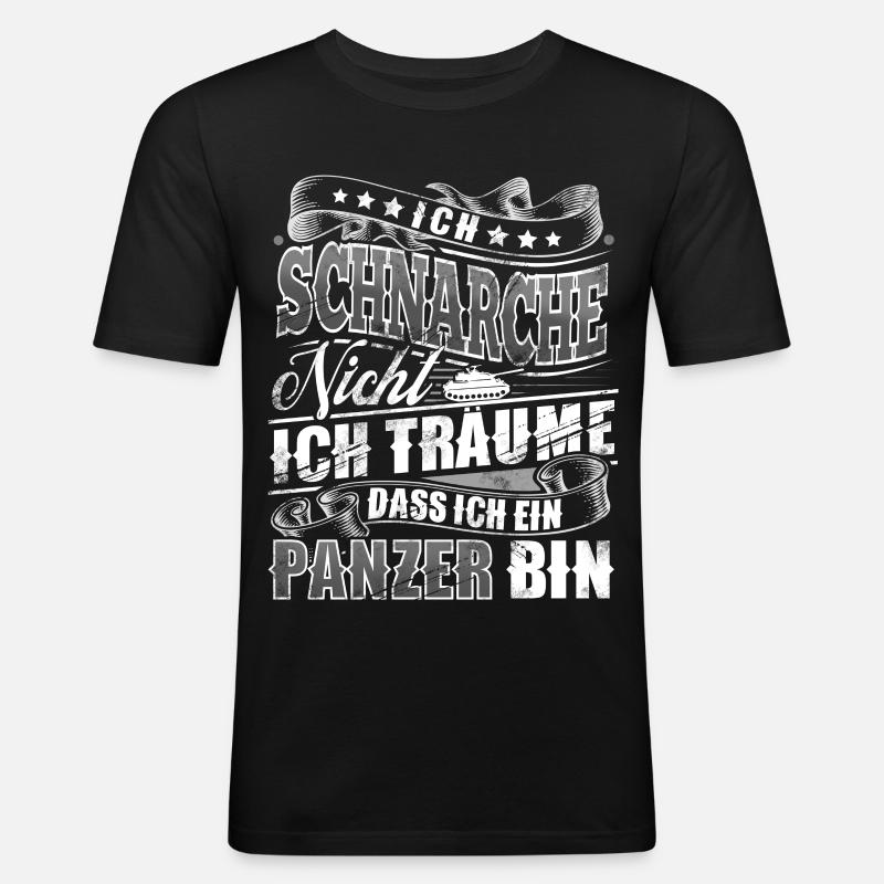 Panzer - Männer Slim Fit T-Shirt - Schwarz
