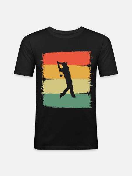 Golf Golfer - Men's Slim Fit T-Shirt - black