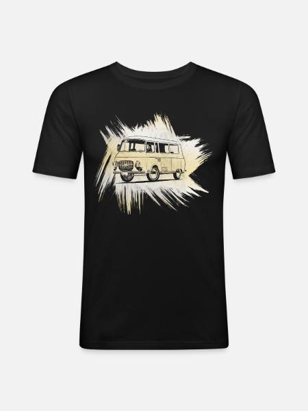 B1000 Grunge Look - Men's Slim Fit T-Shirt - black