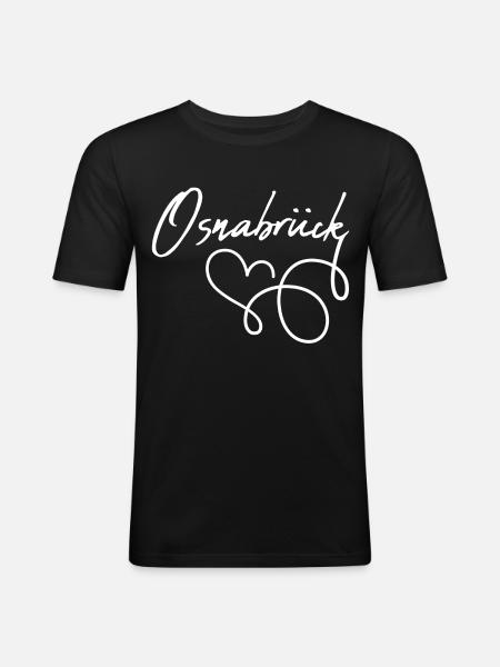 Osnabrück - Männer Slim Fit T-Shirt - Schwarz