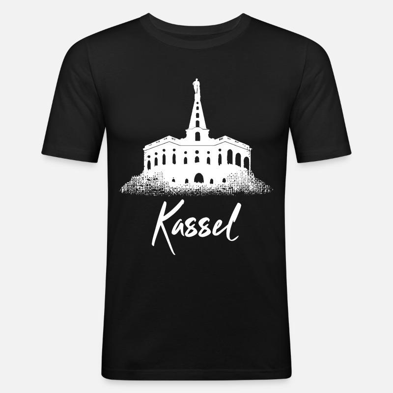 Kassel - Männer Slim Fit T-Shirt - Schwarz