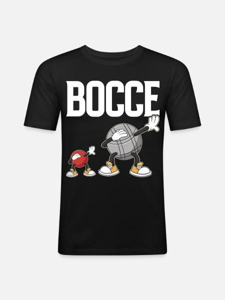 Dabbing Bocce Ball with Jack Bocci Dab Game Bocce - Men's Slim Fit T-Shirt - black