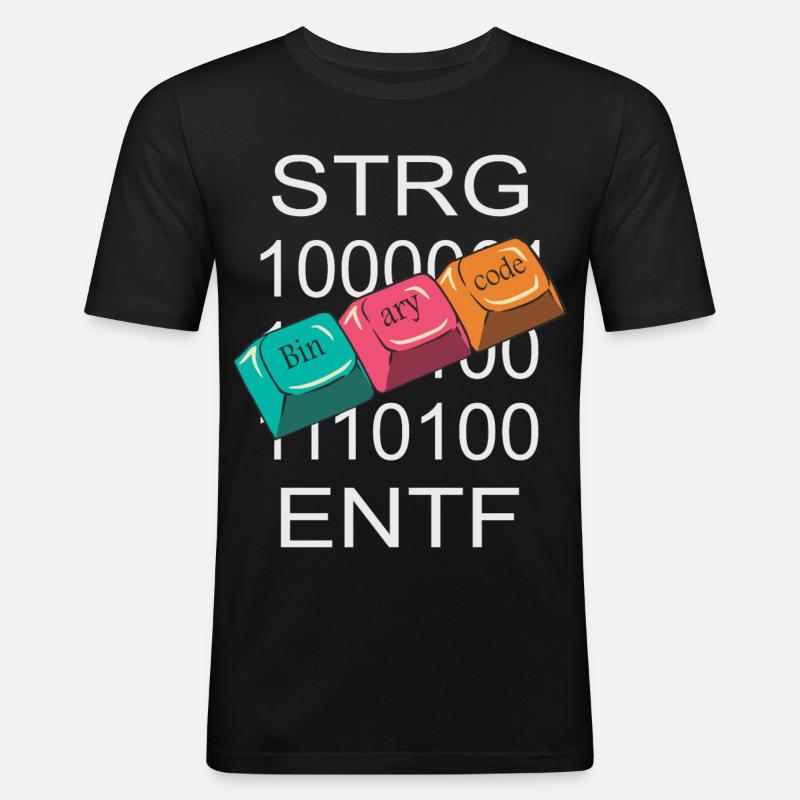 Computer Nerd - Männer Slim Fit T-Shirt - Schwarz