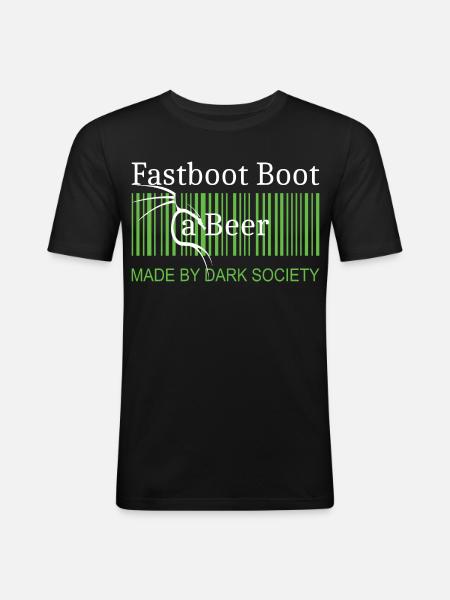 Fastboot Boot a Beer - Men's Slim Fit T-Shirt - black