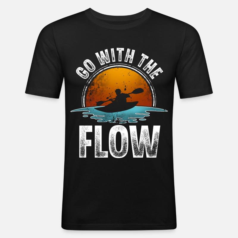 Kajak Kajakfahrer Kajaker - Männer Slim Fit T-Shirt - Schwarz