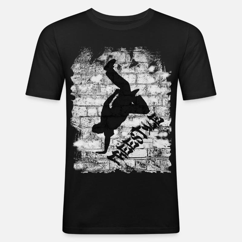 Nage libre - T-shirt près du corps Homme - noir