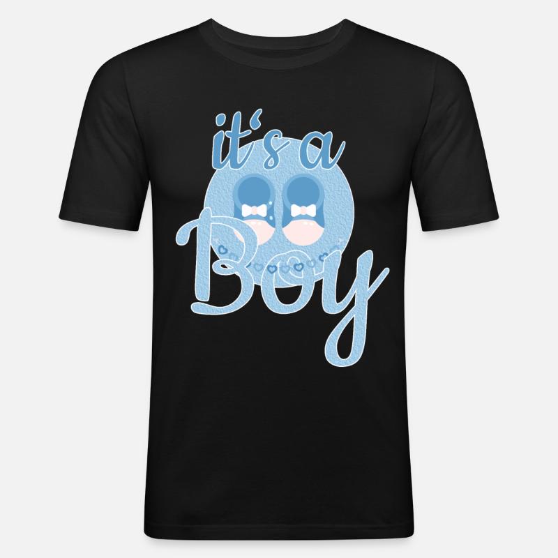 Baby Boy Geschenk - Männer Slim Fit T-Shirt - Schwarz
