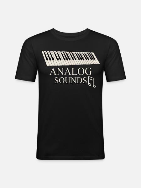 Pianiste - T-shirt près du corps Homme - noir