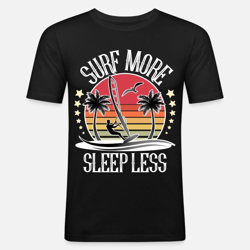 Windsurfing Windsurfer Windsurf - Men's Slim Fit T-Shirt - black