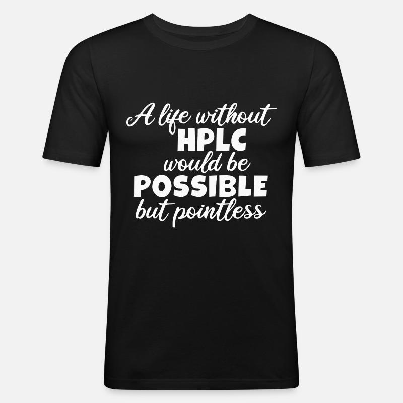 High Performance Liquid Chromatography HPLC - Männer Slim Fit T-Shirt - Schwarz