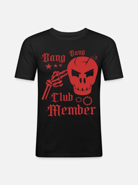 Bang Bang Club Member - Men's Slim Fit T-Shirt - black