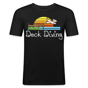 Dog Dock Diving - Men's Slim Fit T-Shirt - black - Front - Nik (191cm)