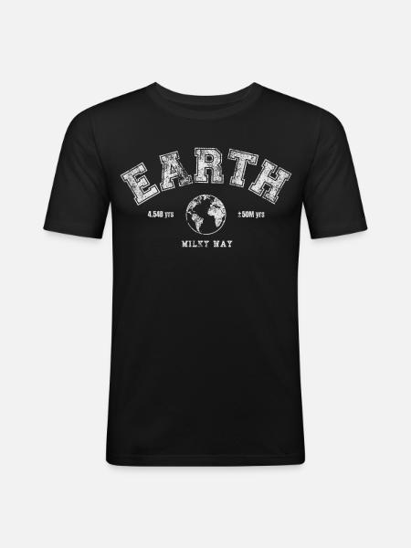 Earth Day - Men's Slim Fit T-Shirt - black