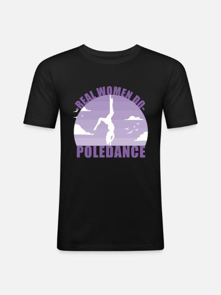 Pole Dance Dancer Poledancing Pole Gift - T-shirt près du corps Homme - noir