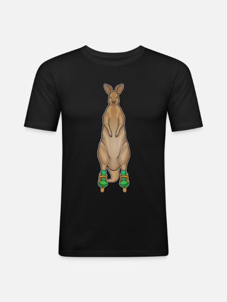 Kangaroo Inline skating Inline skates - Men's Slim Fit T-Shirt - black