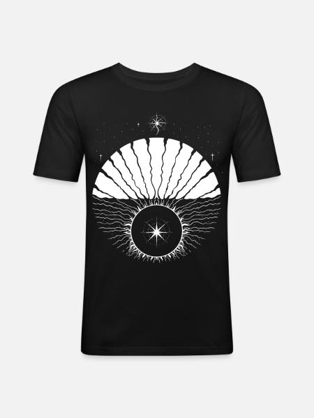 Winter Solstice Julmond Yule - Men's Slim Fit T-Shirt - black