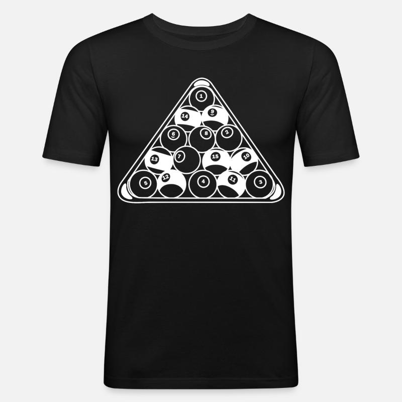 Billard Rack - Männer Slim Fit T-Shirt - Schwarz