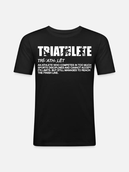 Triathlon Significance - Men's Slim Fit T-Shirt - black