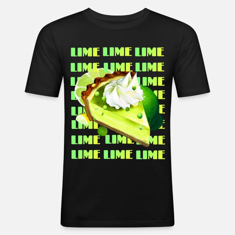 Key Lime Pie - Männer Slim Fit T-Shirt - Schwarz