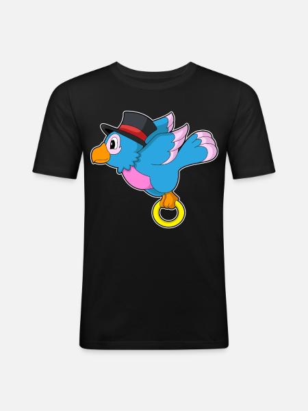 Parrot Groom Wedding Ring Wedding - Men's Slim Fit T-Shirt - black