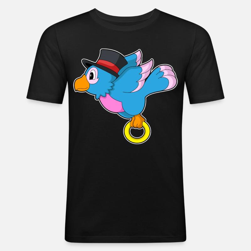 Papagei Bräutigam Ehering Hochzeit - Männer Slim Fit T-Shirt - Schwarz
