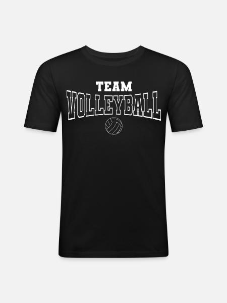 Volleyball Team - Men's Slim Fit T-Shirt - black