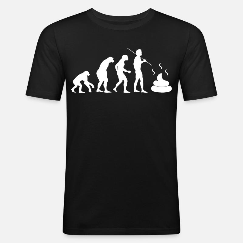 intestinal evolution - Men's Slim Fit T-Shirt - black