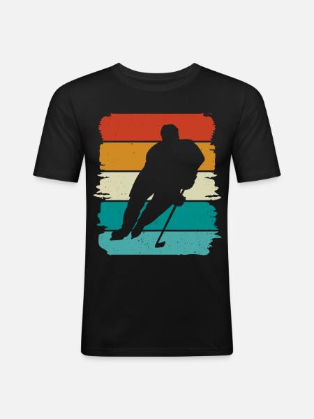 Eishockey - Men's Slim Fit T-Shirt - black