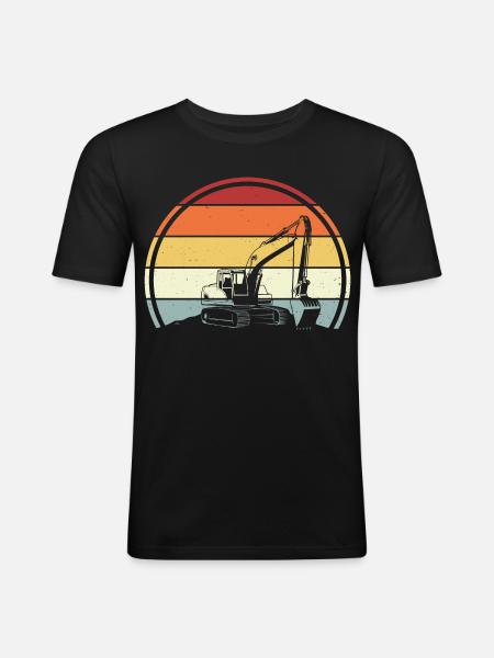 Excavator - Men's Slim Fit T-Shirt - black
