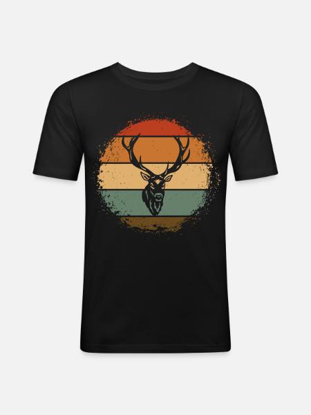 Deer - Men's Slim Fit T-Shirt - black