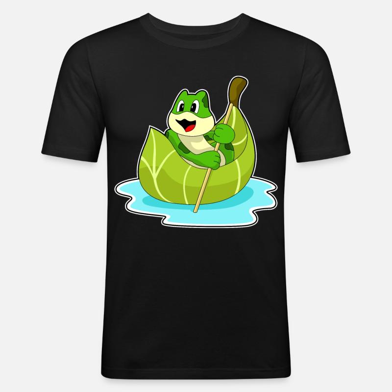 Frosch Boot - Männer Slim Fit T-Shirt - Schwarz