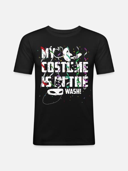 Mes costumes sont dans la lessive - T-shirt près du corps Homme - noir