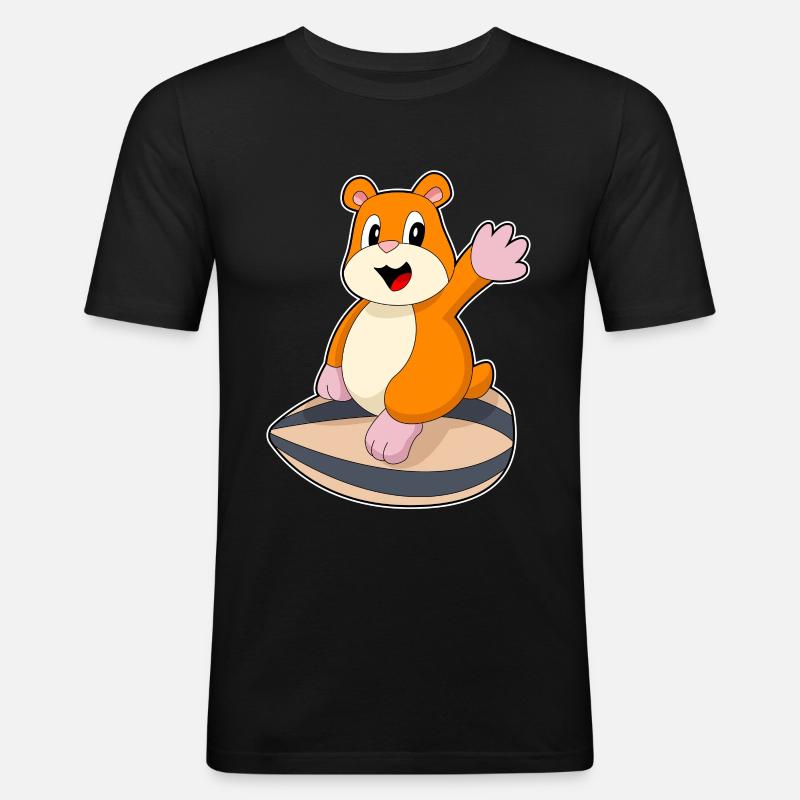Hamster Samen - Männer Slim Fit T-Shirt - Schwarz