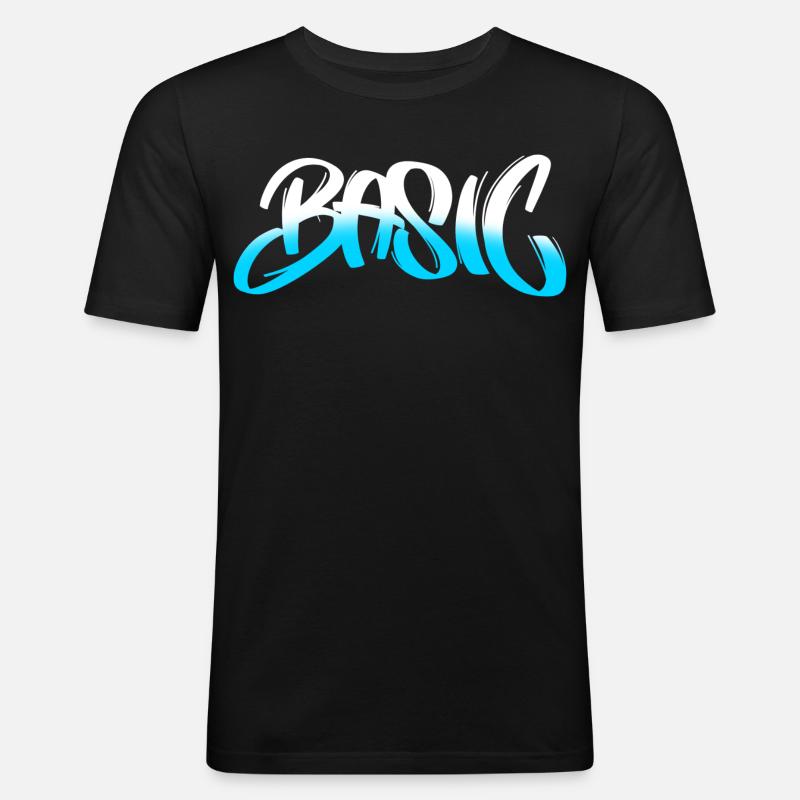 BASIC Graffiti Gradient - Männer Slim Fit T-Shirt - Schwarz