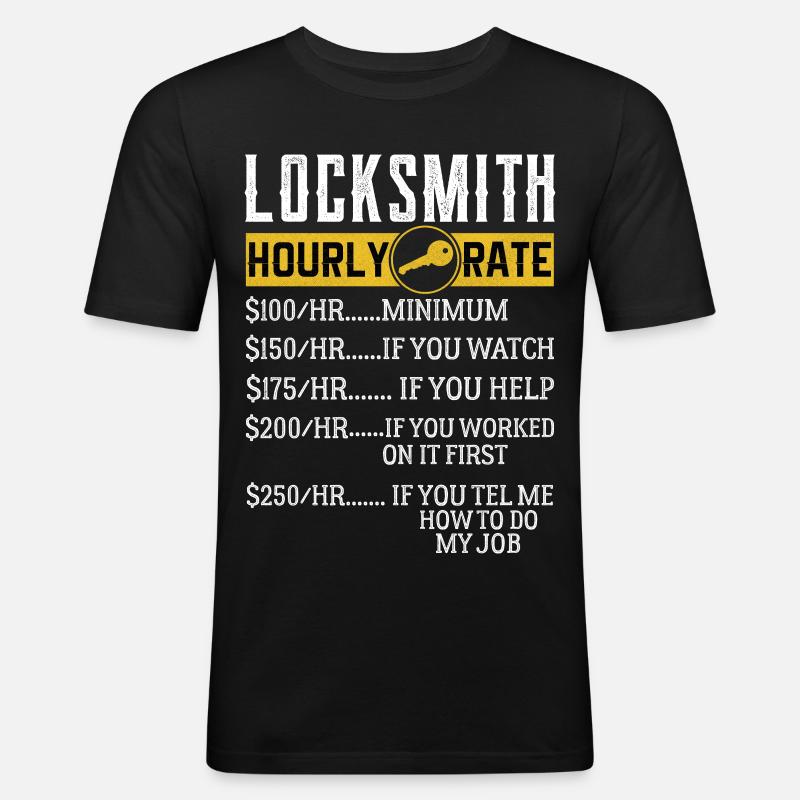 Locksmith Hourly rates Locksmith - Männer Slim Fit T-Shirt - Schwarz
