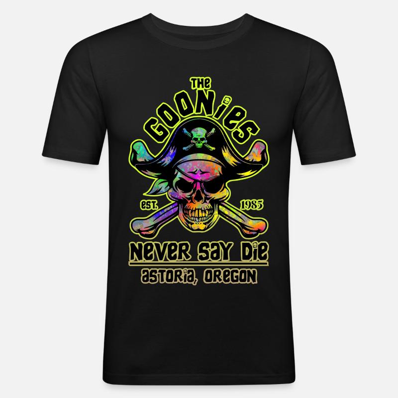 THE GOONIES 6 - Maglietta aderente da uomo - nero