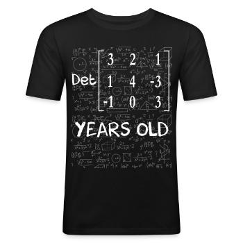 40th anniversary 40 years matrix determinant - Men's Slim Fit T-Shirt - black - Front - Nik (191cm)