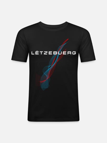 Flag of Luxembourg, Luxembourg pride - Men's Slim Fit T-Shirt - black