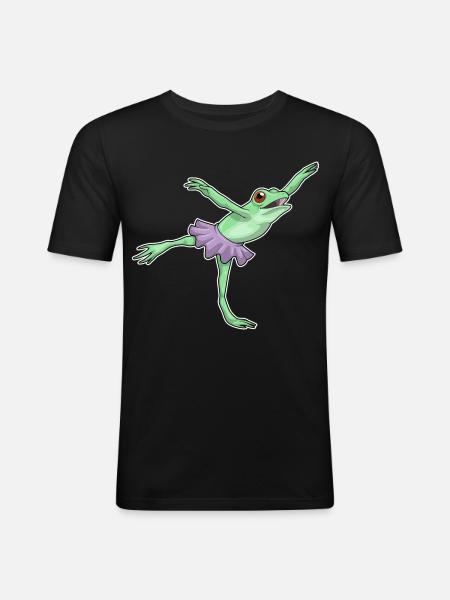 Frog Ballerina Ballet Dance - Men's Slim Fit T-Shirt - black