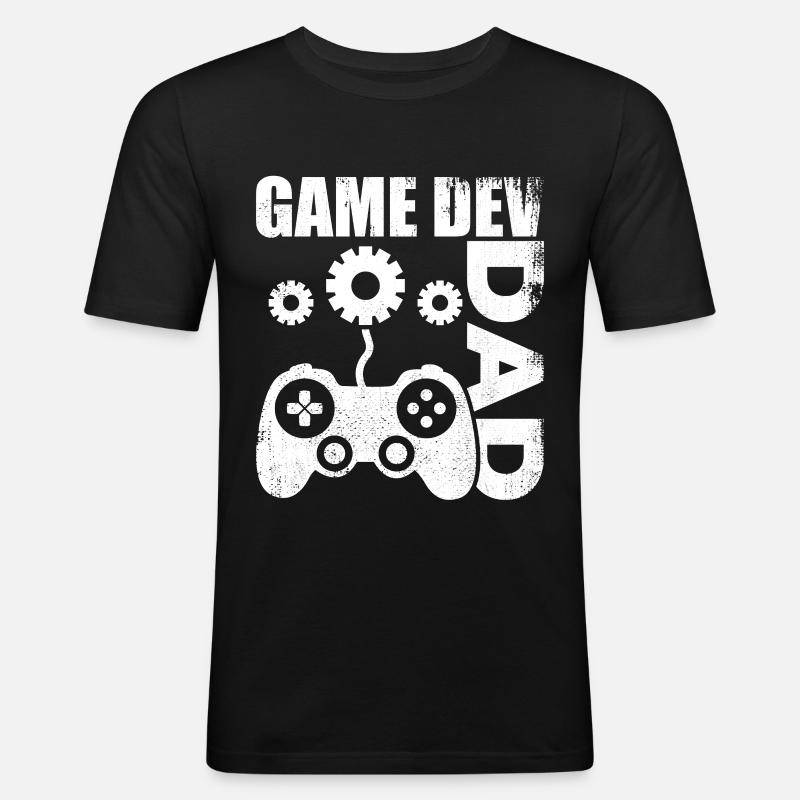 Game Developer Dad - Men's Slim Fit T-Shirt - black