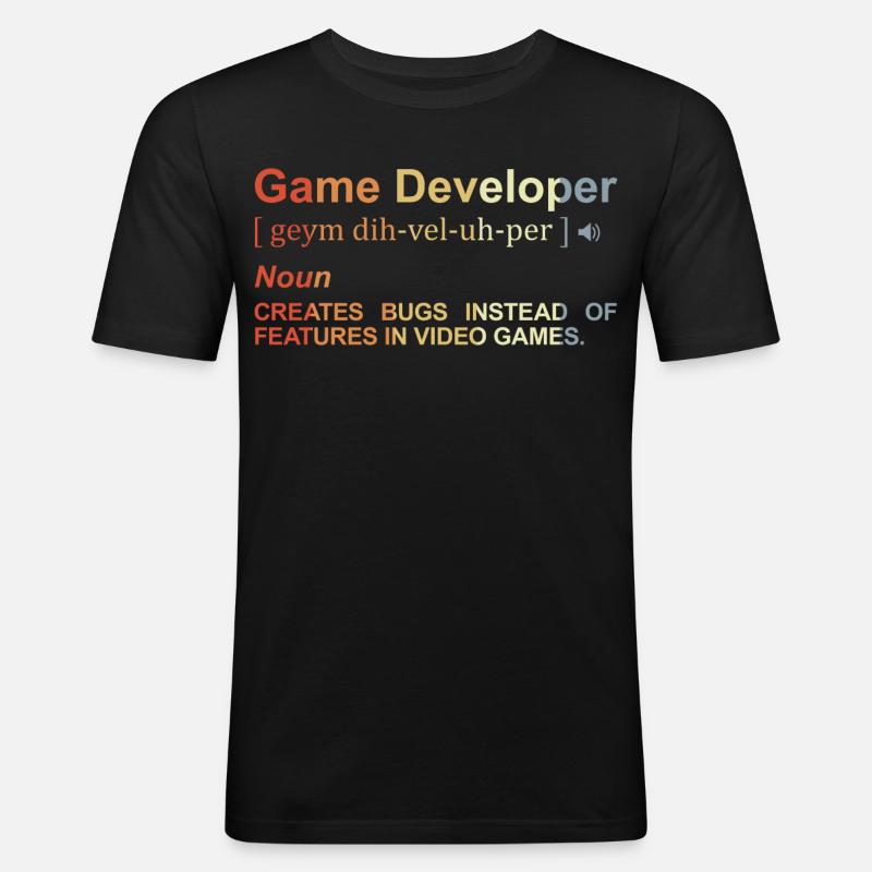 Game Developer Definition - Men's Slim Fit T-Shirt - black