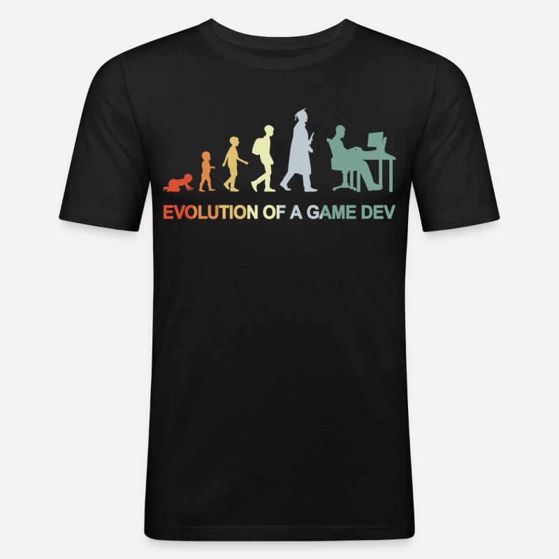 Game Dev Evolution - Men's Slim Fit T-Shirt - black