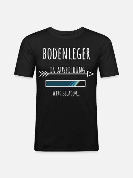 Bodenleger Ausbildung Geschenk Beruf Handwerk - Männer Slim Fit T-Shirt - Schwarz