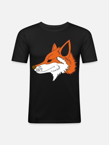 Cunning as a fox - Men's Slim Fit T-Shirt - black